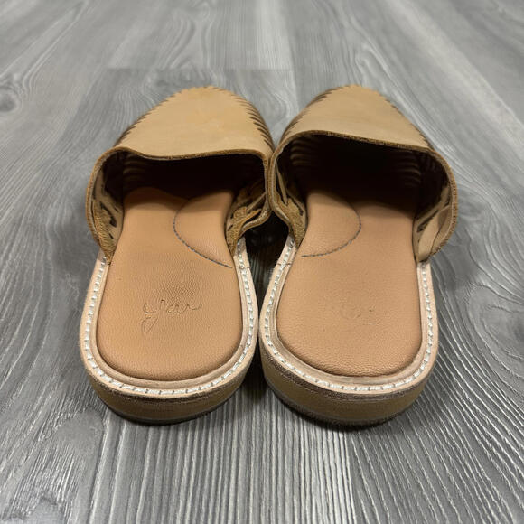 Sanuk Brown You Huarache Leather Slip On Shoes - Picture 3 of 5